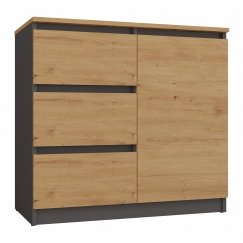 Topeshop 1D3S ANT/ART BA KPL chest of drawers
