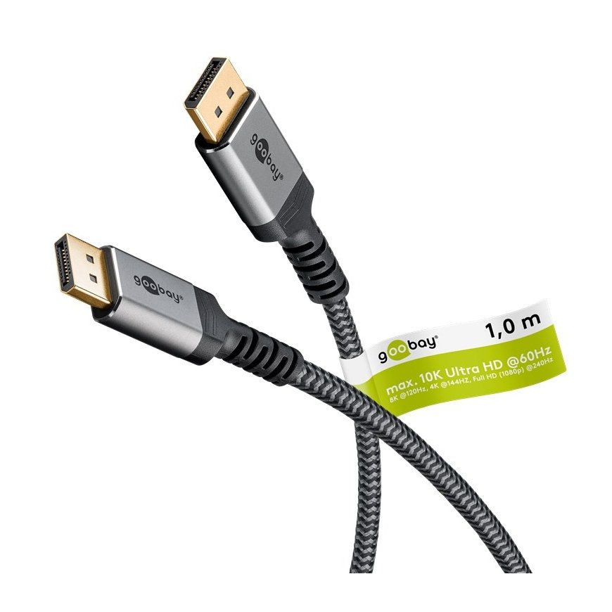 Goobay 75679 DisplayPort кабель 1 m Черный