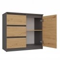 Topeshop 1D3S ANT/ART KPL chest of drawers Topeshop 1D3S ANT/ART KPL chest of drawers