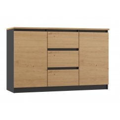 Topeshop 2D3S ANT/ART BA KPL riidekapp ja sahtlitega kummut