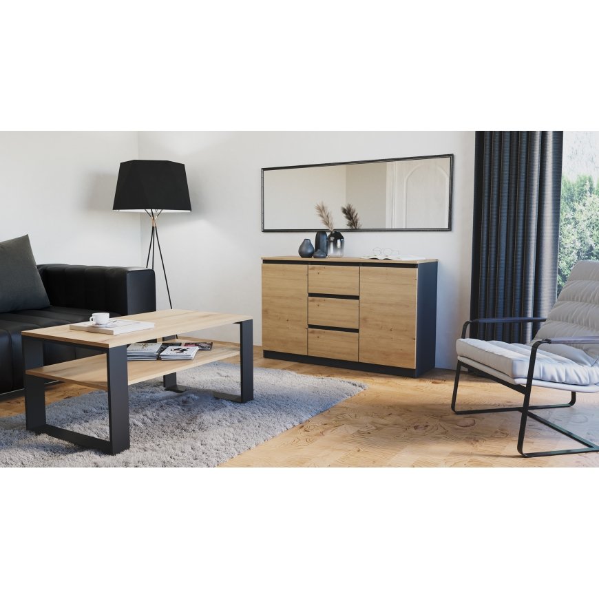 Topeshop 2D3S ANT/ART BA KPL komoda – 4