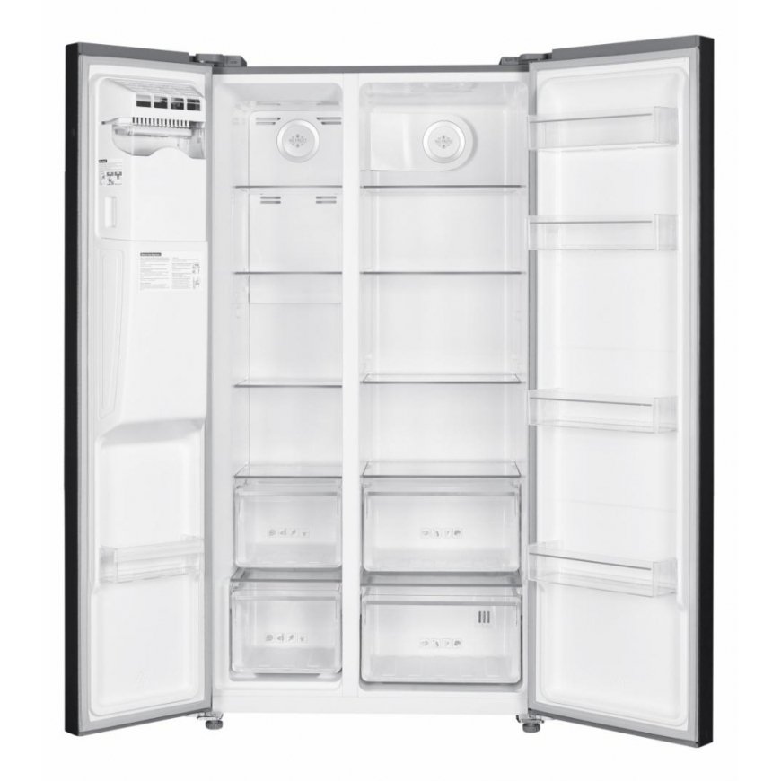 Heinner HSBS-HM513NFIMDXE++ side by side ledusskapis Brīvi novietots 513 L Melns – 2