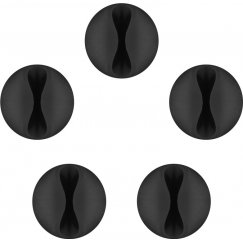 Goobay 95040 vadu organizētājs Universāls Kabeļa turētājs Melns 5 pcs