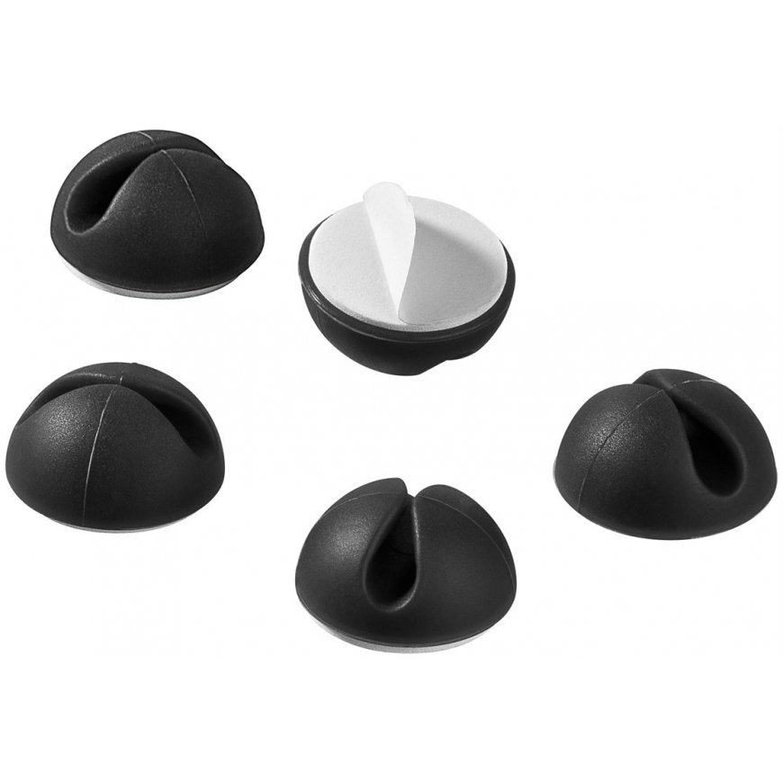 Goobay 95040 juhtmete organisaator Universaalne Kaablihoidja Must 5 tk – 5