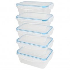 Classbach C-FHD 4007 K pārtikas uzglabāšanas konteiners Taisnleņķa 1 L Caurspīdīgs 5 pcs