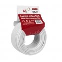 Maclean MCTV-574 koaksikālais kabelis RG-6/U 25 m Balts