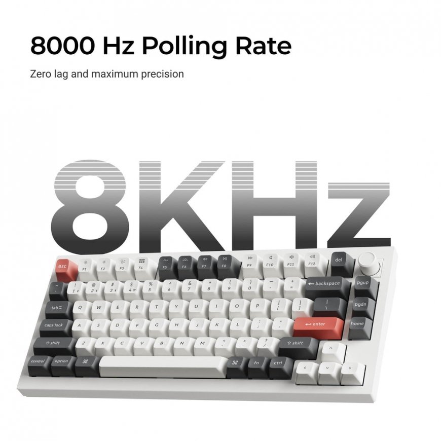 Keychron Q1 Ultra 8K näppäimistö Pelaaminen USB + RF Wireless + Bluetooth musta – 3
