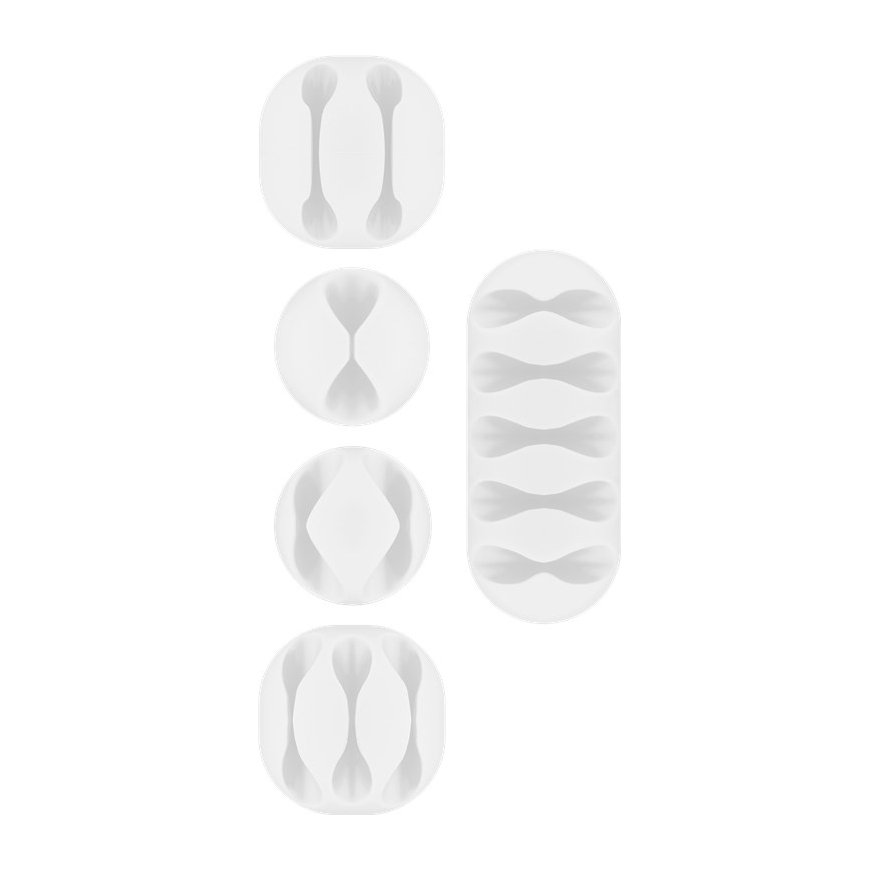 Goobay 70681 cable organizer Desk/Wall Cable clip White 5 pc(s)