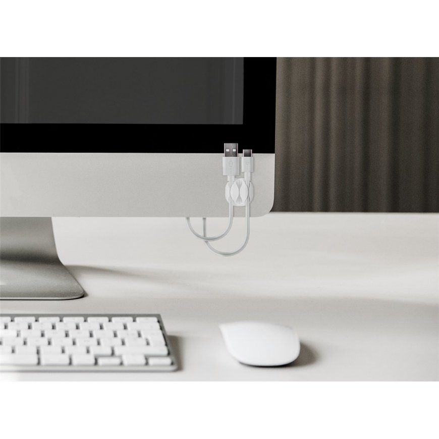 Goobay 70681 cable organizer Desk/Wall Cable clip White 5 pc(s) – 3
