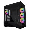 Lian Li Vector V100 Midi Tower Melns, Caurspīdīgs