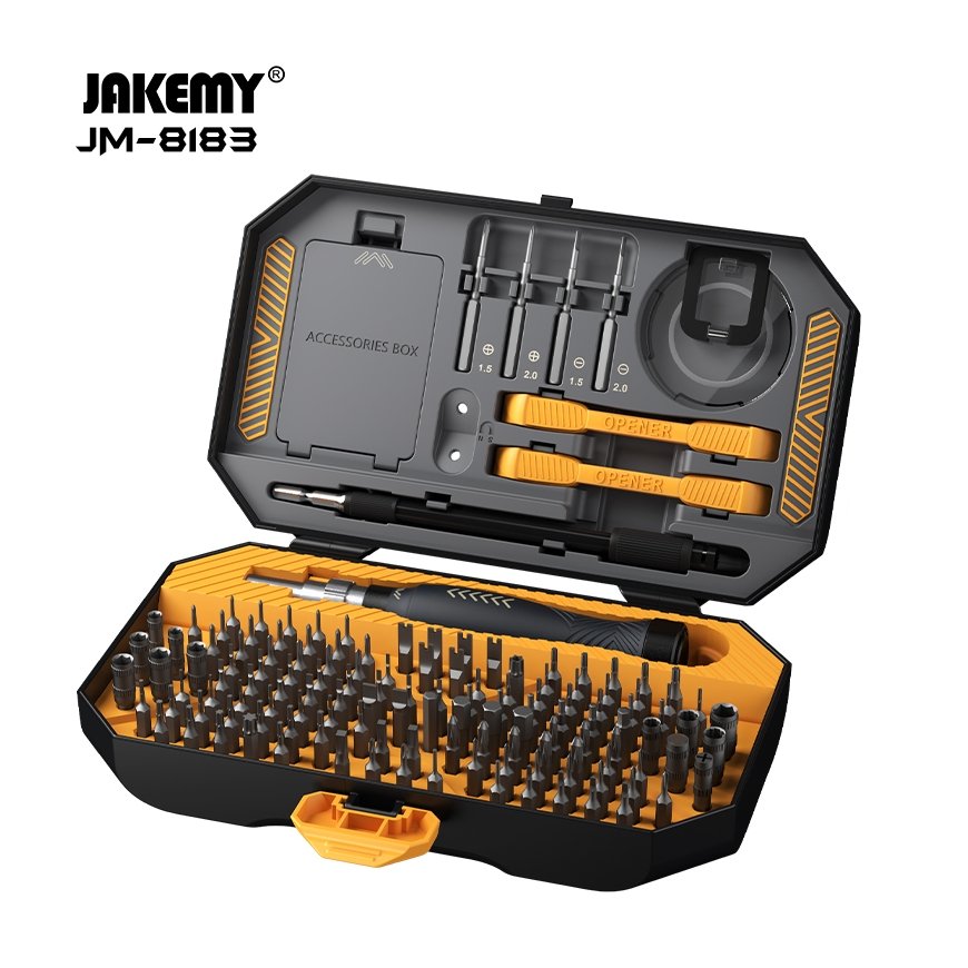 JAKEMY JM-8183 precizitātes skrūvgriežu komplekts ar