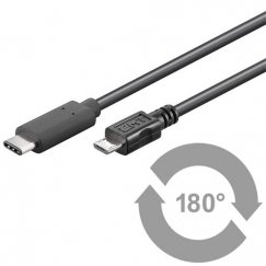 PremiumCord USB4™ Versija 2.0 80Gbps 16K@60Hz 240W Thunderbolt 3 un 4 kabelis 1m izliekts