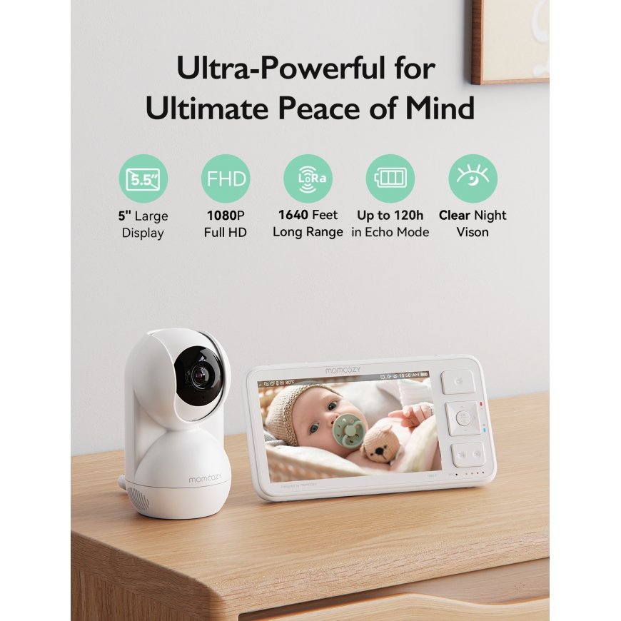 Momcozy BM014-WH12BA-A beebimonitor Valge – 2