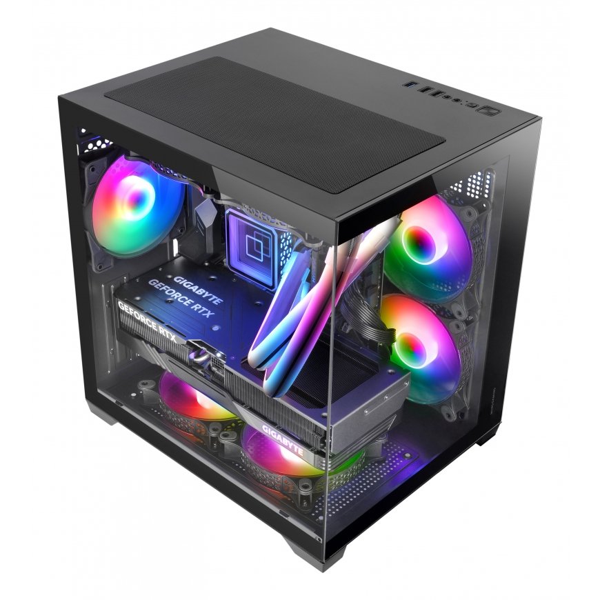 Mars Gaming MC-VIEW2 Mini Tower Black – 3