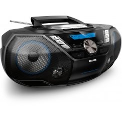 Philips AZB798T/12 nešiojamoji stereo sistema Analoginis ir skaitmeninis 12 W DAB, DAB+, FM Juoda MP