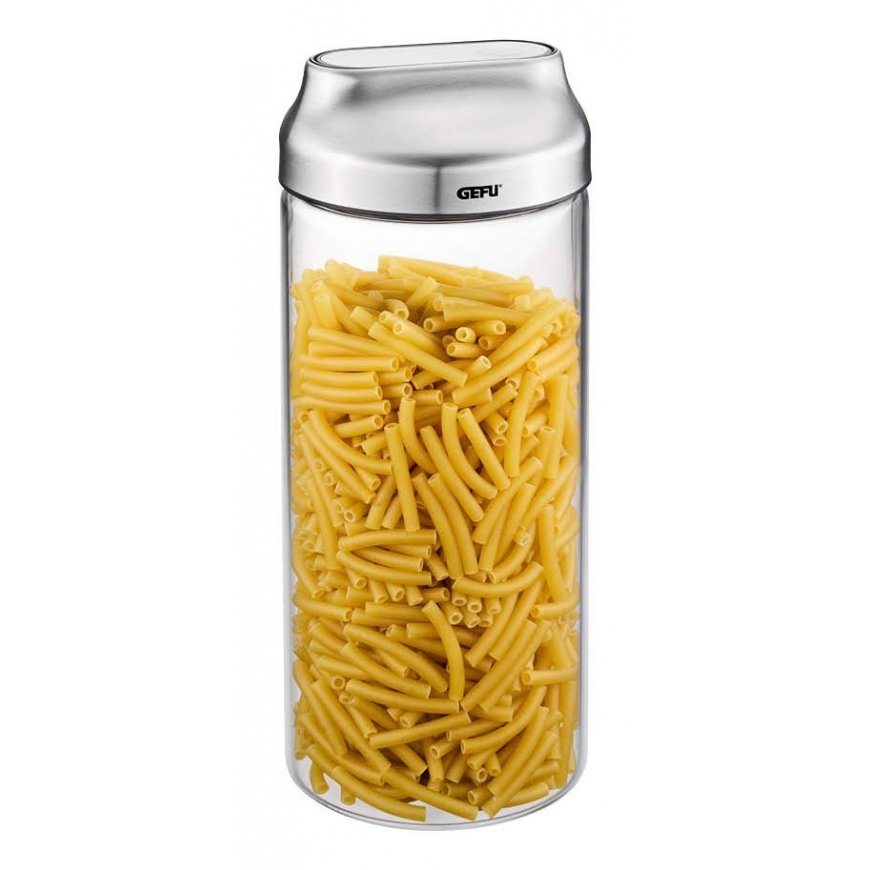 GEFU KIPPO Round Jar 1.3 L Stainless steel, Transparent 1 pc(s)