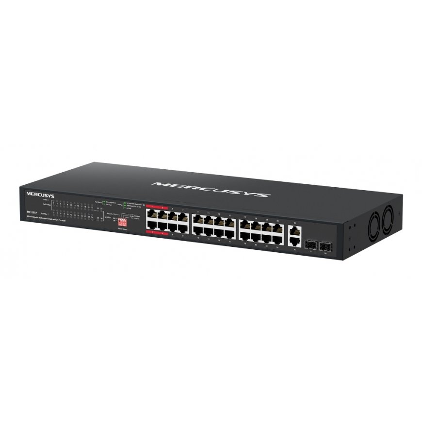 Mercusys MS128GP network switch Gigabit Ethernet (10/100/1000) Power over Ethernet (PoE) 1U Black – 2
