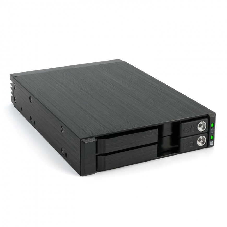 Fantec MR-25DUAL HDD-/SSD-kotelo musta – 2
