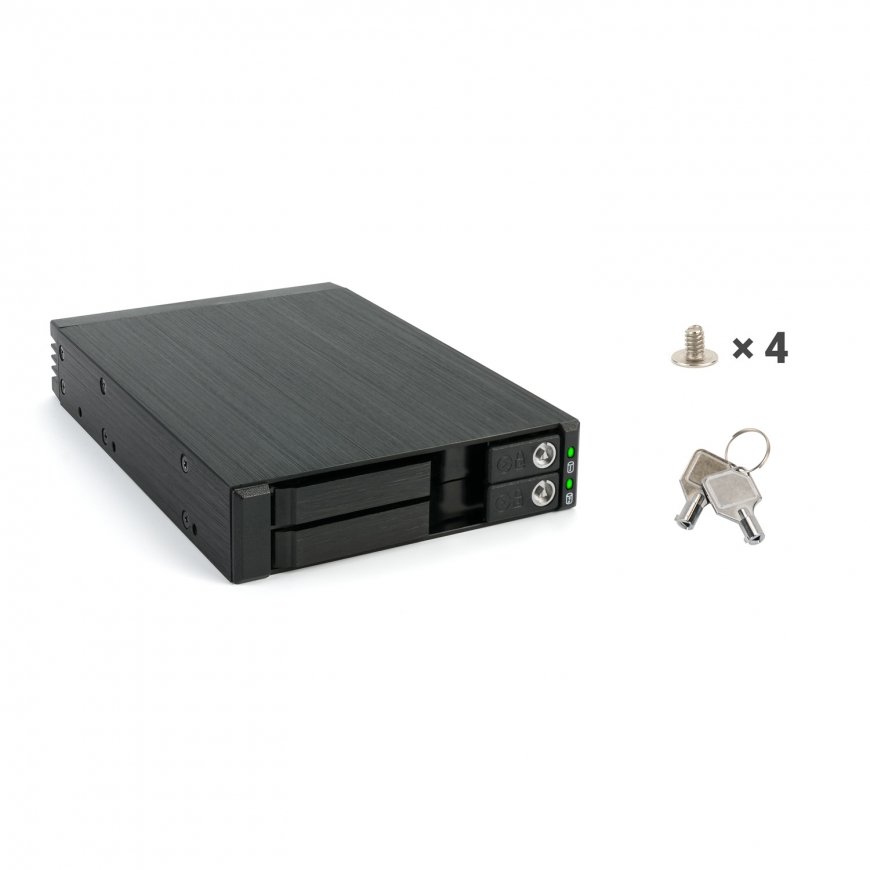 Fantec MR-25DUAL HDD-/SSD-kotelo musta – 4