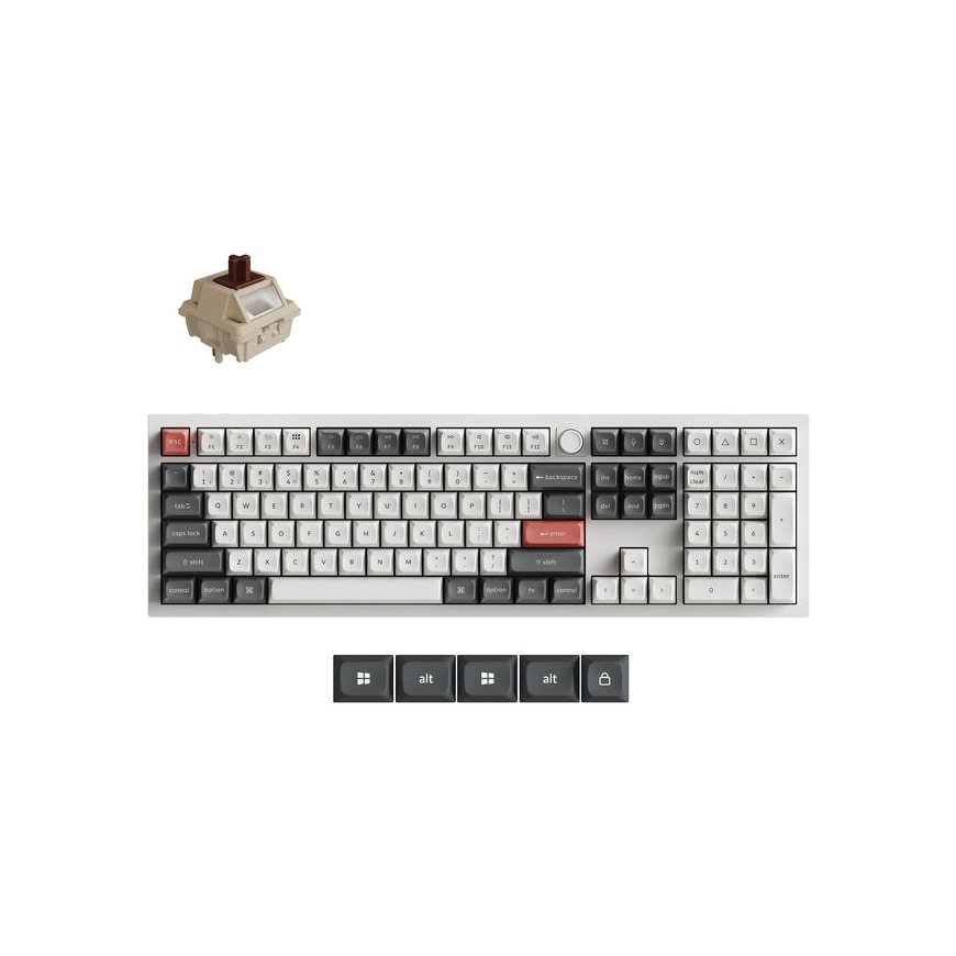 Keychron Q6 Ultra 8K клавиатура Универсальная USB + RF Wireless + Bluetooth Белый