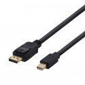 Deltaco Mini DisplayPort / DisplayPort -kaapeli, DP 1.2, HBR, 1 m, musta Deltaco Mini DisplayPort / DisplayPort -kaapeli, DP 1.2, HBR, 1 m, musta
