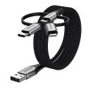 Vention CQJHF mobiiltelefonikaabel Hall 1 m USB A Lightning + micro-USB B + USB C