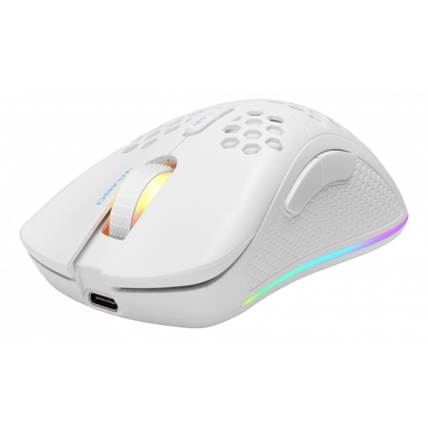 Deltaco Gaming GAM-120-W mouse Right-hand RF Wireless + Bluetooth + USB Type-A Optical 4800 DPI