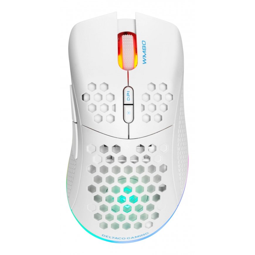 Deltaco Gaming GAM-120-W mouse Right-hand RF Wireless + Bluetooth + USB Type-A Optical 4800 DPI – 4
