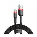 Baseus CATKLF-B91 USB-kaapeli 1 m USB A USB C musta, Punainen