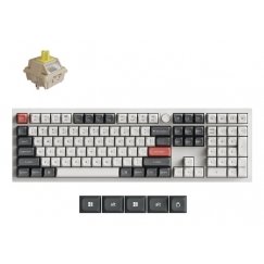 Keychron Q6 Ultra 8K keyboard Universal USB + RF Wireless + Bluetooth White