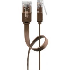 Goobay 95893 networking cable Brown 15 m Cat6 U/UTP (UTP)