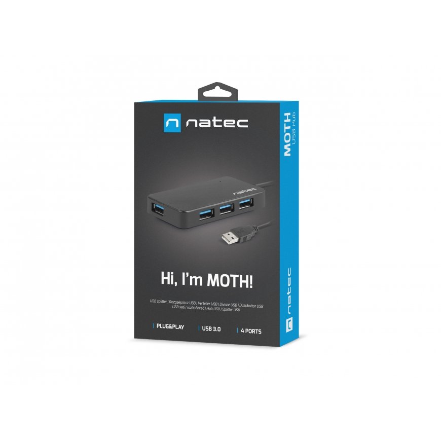 NATEC Moth USB 2.0 5000 Mbit/ai Juoda – 3