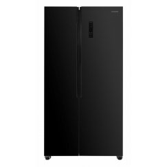 Heinner HSBS-HM532NFGBKE++ side-by-side refrigerator Freestanding 532 L Black