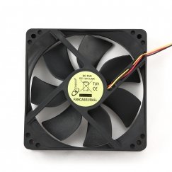 Gembird FANCASE3/BALL computer cooling system Computer case Fan 12 cm Black