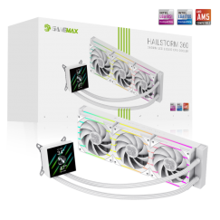 Gamemax CPU vedelikjahuti | HAILSTORM 360 LCD WH |