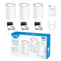 Cudy M3000 3-PACK tinklo „Wi-Fi“ sistema Dviguba juosta (2,4 GHz / 5 GHz) Wi-Fi 6 (802.11ax) Pilka, 