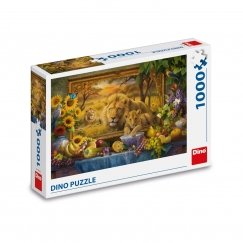 Dino puzzle 1000 pcs: lions wake up