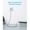 Anker 322 USB kabelis 1,8 m USB A USB C Juoda