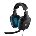 Logitech G 981-000770 kuulokkeet ja kuulokemikrofoni Langallinen Pääpanta Pelaaminen musta, Sininen