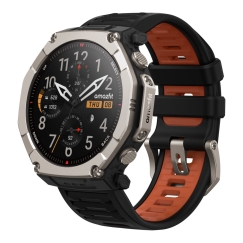 Amazfit T-Rex Ultra 2 129,5 cm (51") AMOLED 51 mm Digitāls 480 x 480 pikseļi Skārienjūtīgais ekrāns Titāns Wi-Fi GPS
