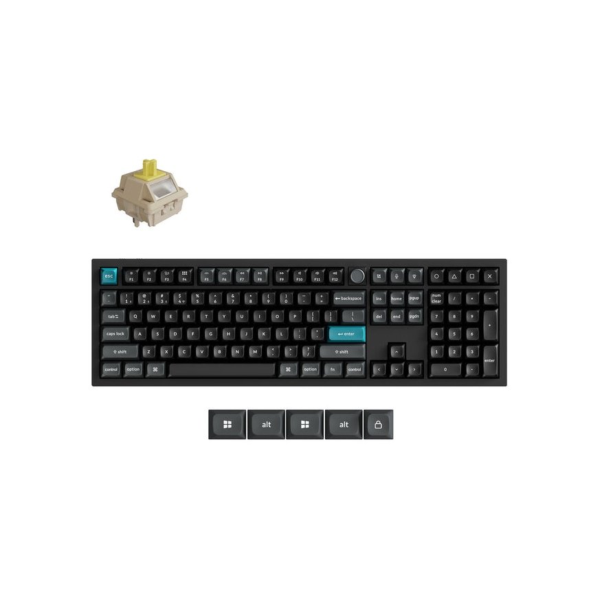 Keychron Q6 Ultra 8K klaviatūra Universalus USB + RF Wireless + Bluetooth Juoda