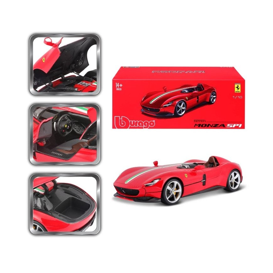 BBURAGO Ferrari Monza SP1 1:18 Supermašīnas modelis Iepriekš samontēts – 3