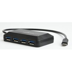 Maxxter ACT-HUB3C-4P keskitin USB 3.2 Gen 1 (3.1 Gen 1) Type-A 5000 Mbit/s musta