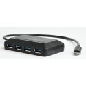Maxxter ACT-HUB3C-4P jaotur USB 3.2 Gen 1 (3.1 Gen 1) Type-A 5000 Mbit/s Must Maxxter ACT-HUB3C-4P jaotur USB 3.2 Gen 1 (3.1 Gen 1) Type-A 5000 Mbit/s Must