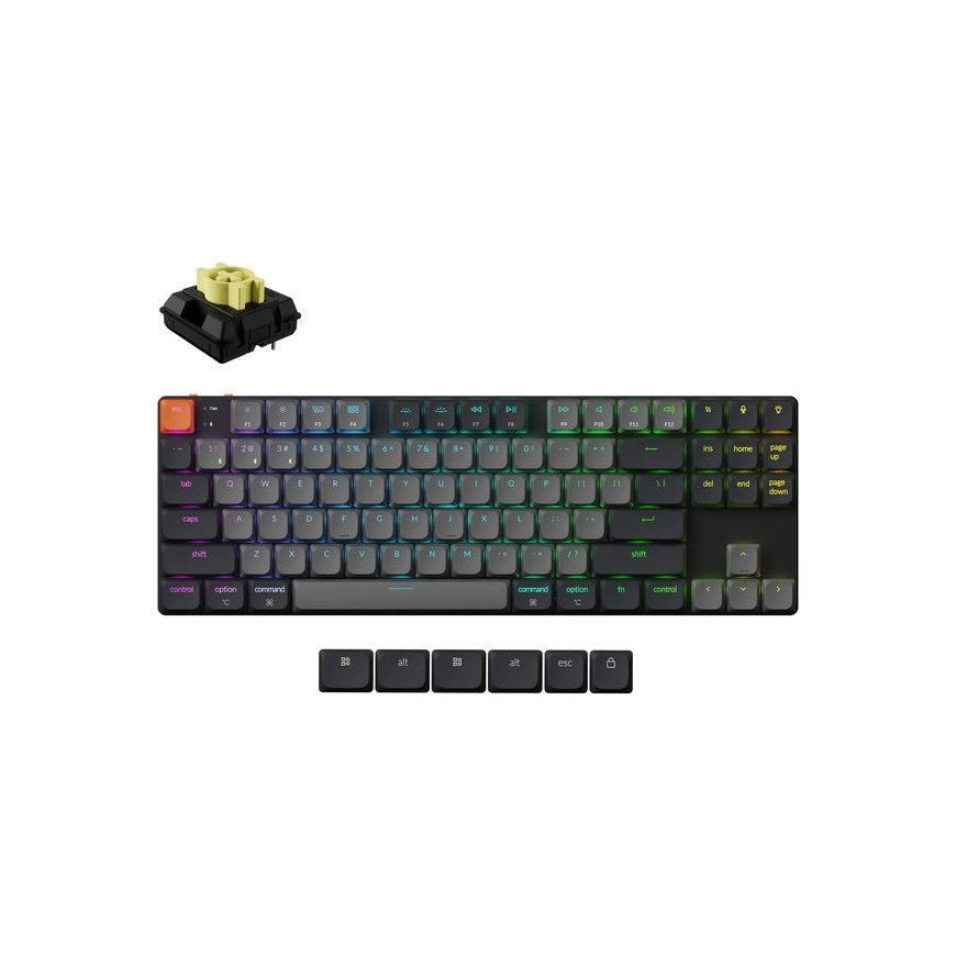 Keychron K1X-B4 keyboard Universal USB + Bluetooth QWERTY English Grey