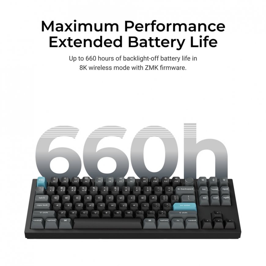 Keychron Q3 Ultra 8K klaviatūra Universalus „Bluetooth“ QWERTY Juoda – 5