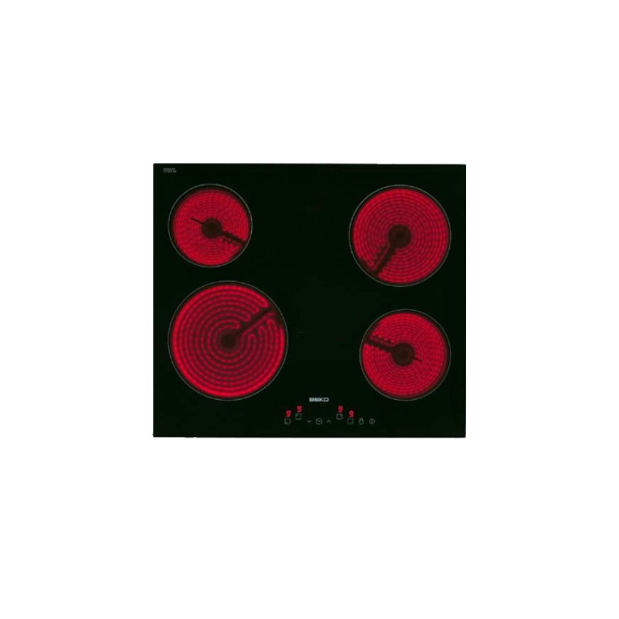 Beko HIC64401 plīts virsmas sildelements Melns Iebūvēts 58 cm Keramika 4 zone(s)