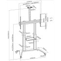 Techly ICA-TR49W käru & statiiv multimeediaseadmele Valge Lame paneel Multimeedia ratastega alus Techly ICA-TR49W käru & statiiv multimeediaseadmele Valge Lame paneel Multimeedia ratastega alus