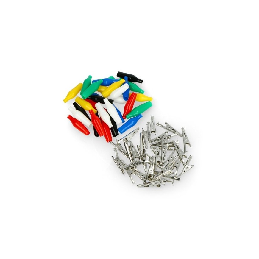 OEM 35 mm crocodile clips set in various colors - 30 pcs