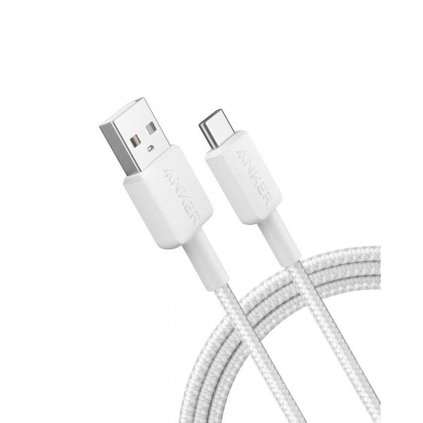 Anker 322 USB kabelis 1,8 m USB A USB C Balta